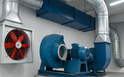 ¿Cómo funciona un sistema de ventilación industrial? Componentes, beneficios y tipos