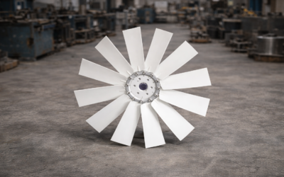 Cambio de hélice axial en ventilador industrial
